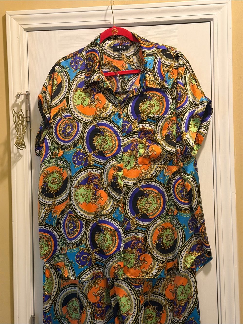 Pants set Colorful Paisley Two-Piece Set - Vibrant Blue & Orange